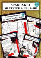 Vorschau - Arbeitsblätter - SPARPAKET Silvester & Neujahr DaF/DaZ ab A2 - Deckblatt