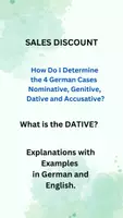 Vorschau - Fördermaterial/Inklusion - SALES DISCOUNT - Determining the Nominative, Genitive, Dative and Accusative Case - Detailed Explanations of the Dative - Deckblatt