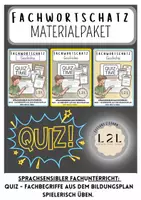 Vorschau - Fördermaterial/Inklusion - Materialpaket: Quiz zu den Fachbegriffen des Geschichtsunterrichts - Deckblatt
