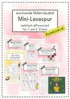 Vorschau - Arbeitsblätter - Wachsendes Paket: Mini-Lesespur - Deckblatt