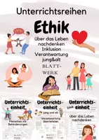 Vorschau - Arbeitsblätter - Unterrichtsreihen im Fach Ethik: Verantwortung, Jung&Alt, Inklusion, über das Leben nachdenken - Deckblatt