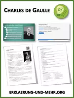 Vorschau - Arbeitsblätter - Charles de Gaulle (Materialpaket) - Deckblatt