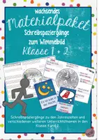 Vorschau - Arbeitsblätter - wachsendes Materialpaket Schreibspaziergänge zum Wimmelbild 1/2 - Deckblatt