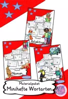 Vorschau - Arbeitsblätter - Materialpaket Minihefte zu den Wortarten: Nomen, Verben, Adjektive - Deckblatt