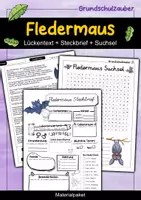 Vorschau - Arbeitsblätter - Fledermaus Materialpaket - Sparpaket - Deckblatt