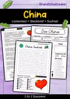 Vorschau - Arbeitsblätter - China - Sparpaket - Materialpaket - Deckblatt