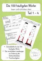 Vorschau - Arbeitsblätter - Die 100 häufigsten Wörter lesen und schreiben üben - Materialpaket - Deckblatt