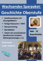 Vorschau - Stundenentwürfe - wachsendes Sparpaket: Geschichte Oberstufe: Methoden, Analysen, Quellen, Klausur u.a. #Losgehts25 - Deckblatt