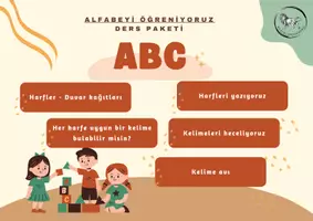 Vorschau - Arbeitsblätter - Materialpaket Türkisch 1. Klasse Alphabet - Türkçe 1. Sınıf Alfabe - Deckblatt