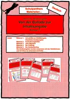 Vorschau - Arbeitsblätter - Von der Ballade zur Inhaltsangabe (Materialpaket) - Deckblatt