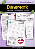 Vorschau - Arbeitsblätter - Dänemark - Sparpaket - Materialpaket - Deckblatt