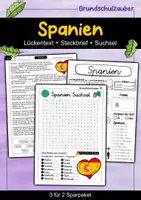 Vorschau - Arbeitsblätter - Spanien - Sparpaket - Materialpaket - Deckblatt