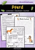 Vorschau - Arbeitsblätter - Pferd Materialpaket - Sparpaket - Deckblatt