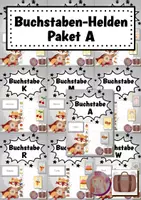Vorschau - Arbeitsblätter - Buchstaben-Helden: Paket A - Deckblatt