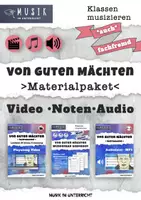 Vorschau - Merkblätter - Materialpaket 🎁 Von guten Mächten • Video Noten Audio • Kirchenlied geistliches Lied - Deckblatt