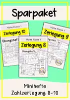 Vorschau - Arbeitsblätter - Sparpaket: Minihefte Zahlzerlegung (8-10) - Deckblatt