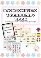 Vista previa - Refuerzo / NEE / Materiales de apoyo - PACK COMPLETO: VOCABULARY BOOK/LIBRO VOCABULARIO/HIZTEGIA - Portada