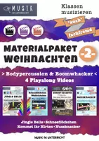 Vorschau - Videos - Materialpaket *2*🎁 Playalong Videos Weihnachtslieder für Boomwhacker und Bodypercussion - Deckblatt