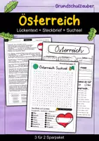 Vorschau - Arbeitsblätter - Österreich - Sparpaket - Materialpaket - Deckblatt