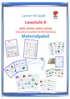 Vorschau - Spiele - Lesestufe 8: schl, schm, schn, schr, schw - Materialpaket - Deckblatt