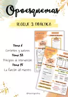 Vista previa - Tarjetas / Manipulativos - Esquemas Bloque 3. Didáctica (Opos Ed. Inf) - Portada