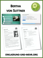 Vorschau - Arbeitsblätter - Bertha von Suttner (Materialpaket) - Deckblatt