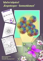Vorschau - Mal- und Bastelvorlagen - Materialpaket "Regenbogen - Sonnenblumen" - Deckblatt