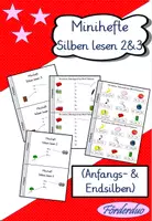 Vorschau - Arbeitsblätter - Materialpaket Minihefte "Silben lesen 2 & 3" - Deckblatt