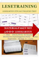Vorschau - Fördermaterial/Inklusion - Lesetraining: Lesekarten - Materialpaket - Deckblatt