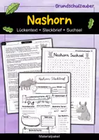 Vorschau - Arbeitsblätter - Nashorn Materialpaket - 3 für 2 Sparpaket - Deckblatt
