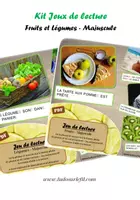 Aperçu - Apprentissages en autonomie - Kit Jeu de lecture - Fruits et Légumes - Majuscule - Page de couverture
