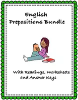 Vorschau - Arbeitsblätter - Materialpaket: English Prepositions: Englisch Lernen -30% Rabatt - Deckblatt