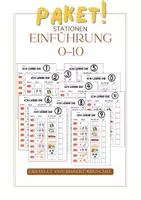 Vorschau - Arbeitsblätter - Komplettpaket: Stationsarbeit Einführung Ziffer/Zahl "0 bis 10" Ziffernkurs - Deckblatt