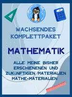 Vorschau - Arbeitsblätter - Wachsendes Materialpaket Mathe, ALLE bisher erschienenen und alle zukünftig erscheinenden Materialien im Fach Mathematik - Deckblatt