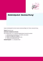 Vorschau - Arbeitsblätter - Materialpaket Beobachtung - Deckblatt