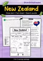 Vorschau - Arbeitsblätter - New Zealand - 3 for 2 savings package - Material package (English) - Deckblatt