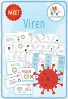 Vorschau - Arbeitsblätter - Virus / Viren - 6x Spiele und Aktivitäten - Deckblatt