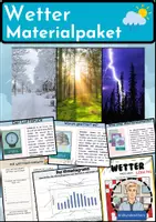 Vorschau - Arbeitsblätter - Wetter – Materialpaket mit Lernkarten, Übungsaufgaben & Klimadiagrammen (Erdkunde Sek I) - Deckblatt