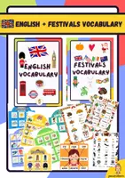 Vista previa - Juegos / Gamificación - Pack English vocabulary and festivals vocabulary book - Portada