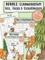 Vorschau - Unterrichtsreihen - BUNDLE: Lernwerkstatt Waldtiere - Der Igel, der Fuchs, das Eichhörnchen & der Hase - Deckblatt