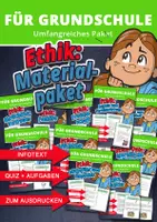Vorschau - Arbeitsblätter - Ethikunterricht Grundschule – Komplettpaket für Wertevermittlung & soziales Lernen - Deckblatt