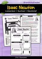 Vorschau - Arbeitsblätter - Isaac Newton - 3 für 2 Sparpaket - Materialpaket - Deckblatt