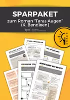 Vorschau - Arbeitsblätter - XXL-Sparpaket zum Roman „Taras Augen“ (K. Bendixen) – mit 43 Materialien zur Lektürebegleitung - Deckblatt
