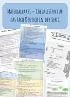 Vorschau - Merkblätter - Materialpaket Checklisten Deutsch - Deckblatt