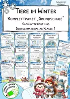 Vorschau - Unterrichtsreihen - Komplettpaket "Tiere im Winter" - Grundschule - Deutsch - Sachunterricht - Deckblatt