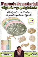 Vista previa - Decoración del aula - Paquete de materiales: 60 cliparts + 12 fondos | blobs | comerciales - Portada