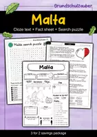 Vorschau - Arbeitsblätter - Malta - savings package - Material package (English) - Deckblatt