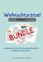Vorschau - Arbeitsblätter - Rätselbundle "Weihnachten Klasse 1" - Deckblatt