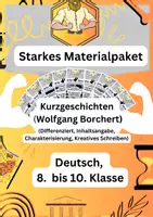 Vorschau - Arbeitsblätter - Kurzgeschichten von Wolfgang Borchert - Deckblatt