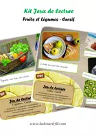 Aperçu - Apprentissages en autonomie - Kit Jeu de lecture - Fruits et Légumes - Cursif - Page de couverture